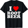 100% Cotton I Heart Root Beer Funny Love Drink Float Lovers Graphic T-Shirt Hoodie, Sweatshirt | GrindPrints.com