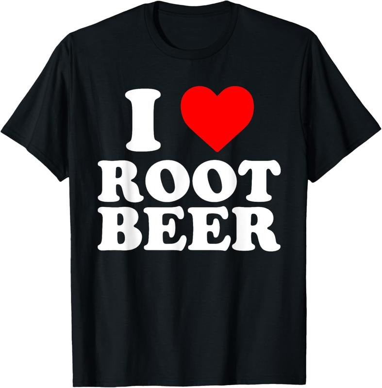 100% Cotton I Heart Root Beer Funny Love Drink Float Lovers Graphic T-Shirt Hoodie, Sweatshirt | GrindPrints.com