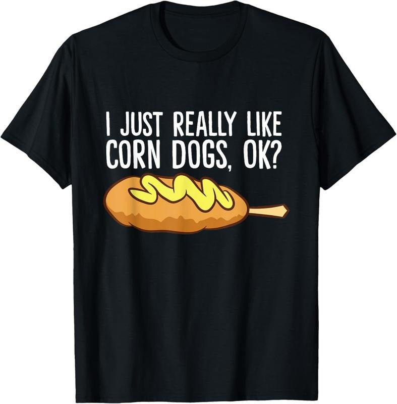 100% Cotton I Just Really Like Corn Dogs, Ok Love Corndogs T-Shirt Hoodie, Sweatshirt | GrindPrints.com