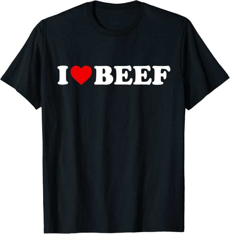 100% Cotton I Love Beef - Heart T-Shirt Hoodie, Sweatshirt | GrindPrints.com