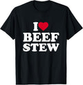 100% Cotton I Love Beef Stew I Heart Beef Stew Lover T-Shirt Hoodie, Sweatshirt | GrindPrints.com