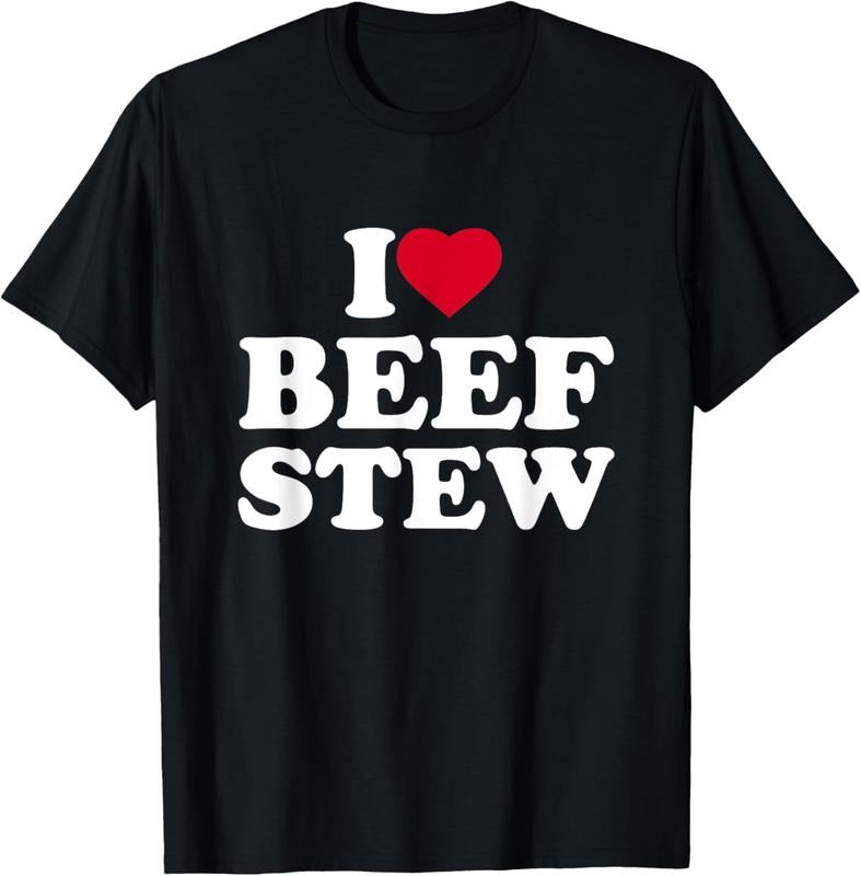 100% Cotton I Love Beef Stew I Heart Beef Stew Lover T-Shirt Hoodie, Sweatshirt | GrindPrints.com