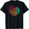 100% Cotton I Love Dogs Heart & Paws - Cute Puppy Pet Lover Funny Design T-Shirt Hoodie, Sweatshirt | GrindPrints.com