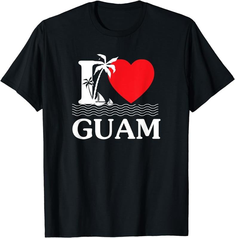 [100% Cotton]I Love Guam Heart T-Shirt Hoodie, Sweatshirt | GrindPrints.com
