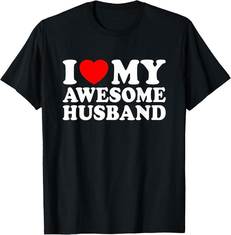 100% Cotton I Love My Awesome Husband T-Shirt Hoodie, Sweatshirt | GrindPrints.com