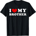 100% Cotton I Love My Brother, I Heart My Brother T-Shirt Hoodie, Sweatshirt | GrindPrints.com