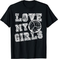 100% Cotton I Love My Girls Volleyball Shirt for Moms, Dad & Coaches T-Shirt Hoodie, Sweatshirt | GrindPrints.com
