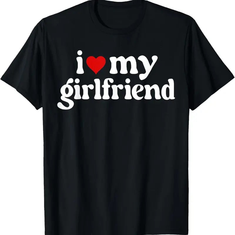 100% Cotton I Love My Hot Girlfriend Gifts Men Heart Girlfriend T-Shirt Hoodie, Sweatshirt | GrindPrints.com