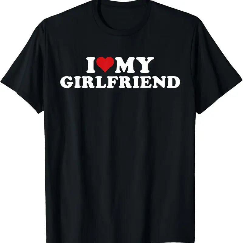100% Cotton I Love My Hot Girlfriend I Heart My Hot Girlfriend GF T-Shirt Hoodie, Sweatshirt | GrindPrints.com