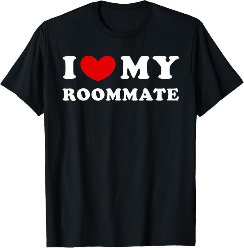 100% Cotton I Love My Roommate I Heart My Roommate T-Shirt Hoodie, Sweatshirt | GrindPrints.com