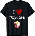 100% Cotton I Love Popcorn T-Shirt Gift For Movie Lovers Popcorn Fans T-Shirt Hoodie, Sweatshirt | GrindPrints.com