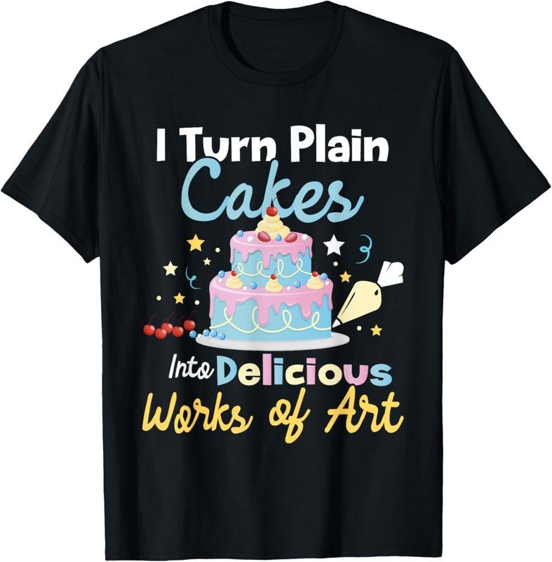 100% Cotton I Turn Plain Cakes into Works of Art - Cake Decorator T-Shirt Hoodie, Sweatshirt | GrindPrints.com