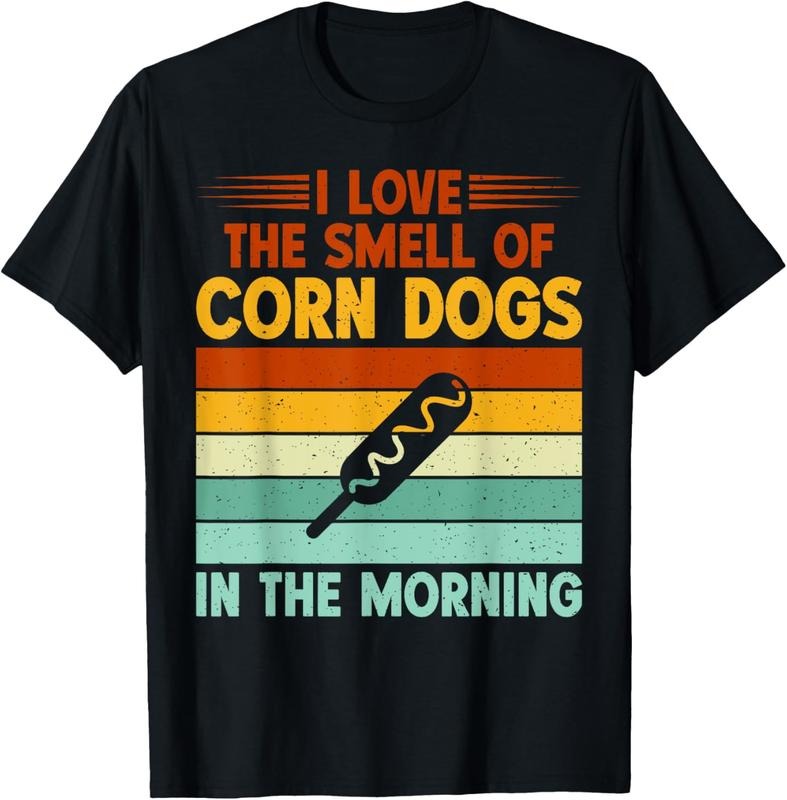 100% Cotton I love the Smell of Corn Dogs in the Morning Corn Dog T-Shirt Hoodie, Sweatshirt | GrindPrints.com