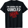 100% Cotton I'm Gonna Be An Uncle Again 2025 Fathers Day Vintage Mens T-Shirt Hoodie, Sweatshirt | GrindPrints.com