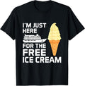 100% Cotton I'm Just Here For The Free Ice Cream Funny Cruise 2025 T-Shirt Hoodie, Sweatshirt | GrindPrints.com
