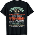 100% Cotton I'm Not A Perfect Son But My Crazy Mom Loves Me Funny T-Shirt Hoodie, Sweatshirt | GrindPrints.com