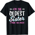 100% Cotton I'm The Oldest Sister I Make The Rules Funny Sibling Gift T-Shirt Hoodie, Sweatshirt | GrindPrints.com