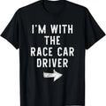 100% Cotton I'm With Race Car Driver Costume Halloween Couple RaceCar T-Shirt Hoodie, Sweatshirt | GrindPrints.com