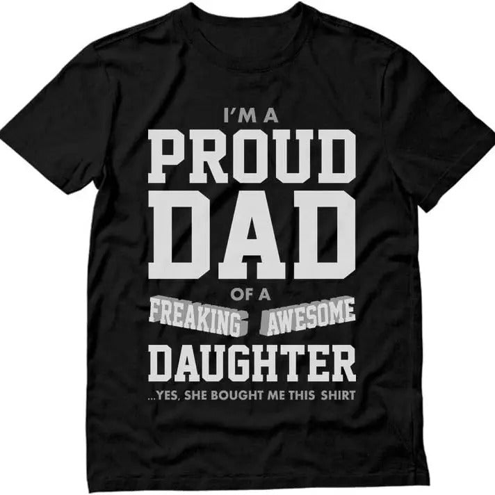 100% Cotton I'M Proud Dad Shirt Funny Dads Grandfather Awesome Grandpa Abuelo Papa Shirts T-Shirts, Hoodie, Sweatshirt