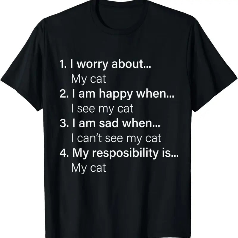 100% Cotton I'm care about my cat because this is my responsibility T-Shirt Hoodie, Sweatshirt | GrindPrints.com
