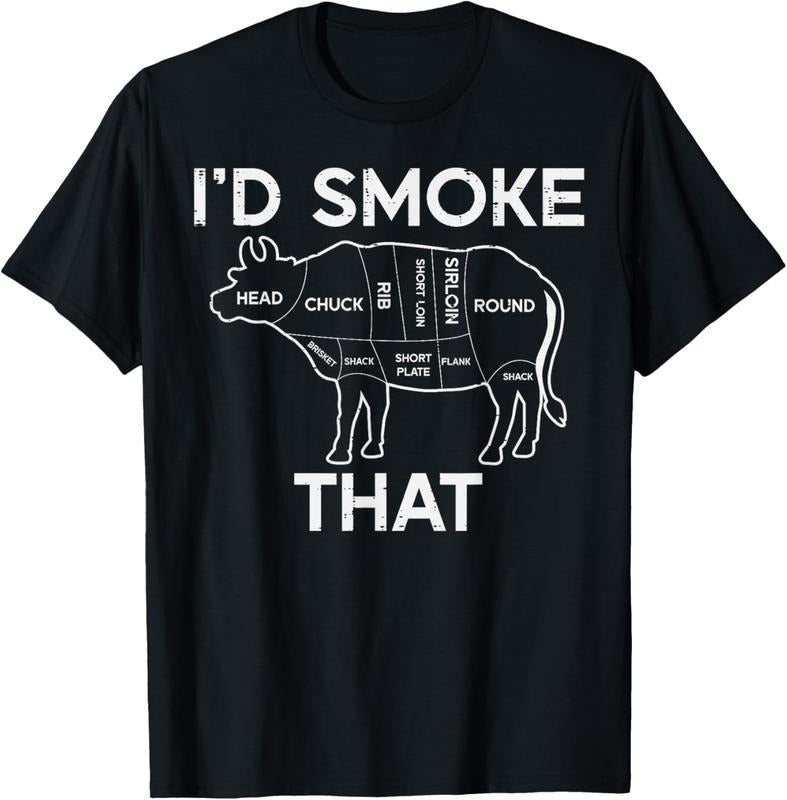 100% Cotton Id Grill That Cow Beef Meat Chart Bbq Barbecue Grill Butcher T-Shirt Hoodie, Sweatshirt | GrindPrints.com
