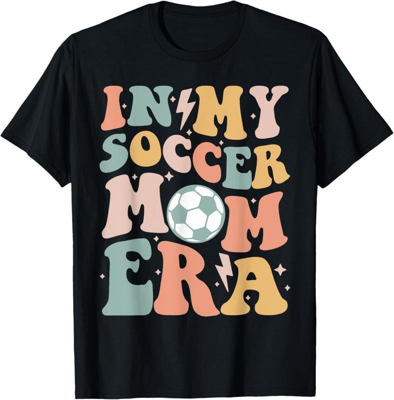 100% Cotton My Soccer Mom Era Groovy Soccer Team Player T-Shirts, Hoodie, Sweatshirt