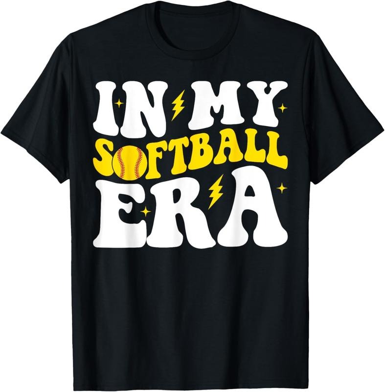 100% Cotton In My Softball Era Groovy Softball Girls T-Shirt Hoodie, Sweatshirt | GrindPrints.com