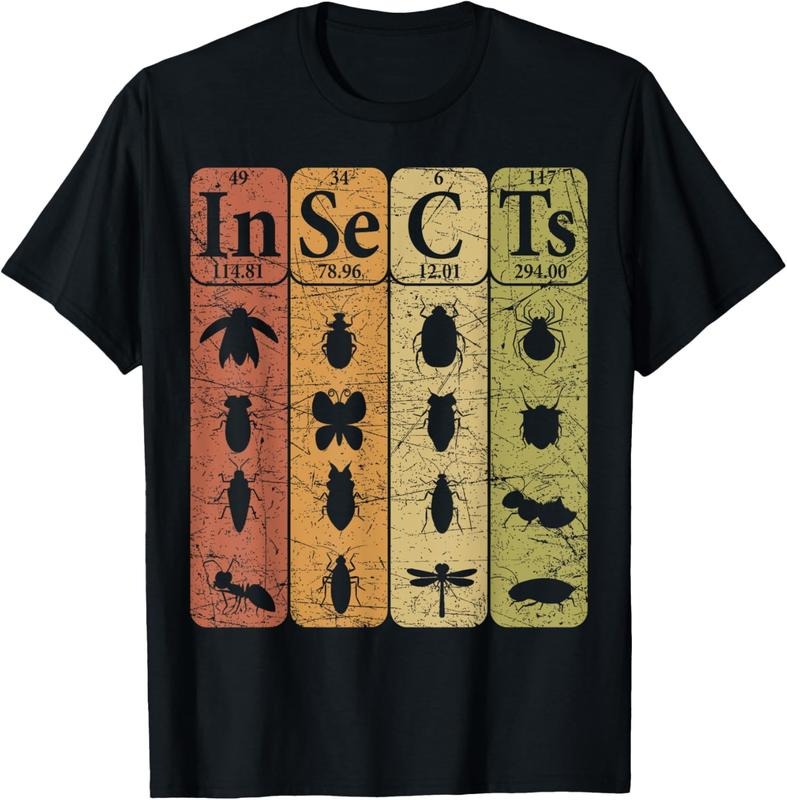 100% Cotton Insects Periodic Table Elements Entomologist Retro Bugs T-Shirt Hoodie, Sweatshirt | GrindPrints.com