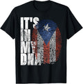 100% Cotton It's In My DNA Puerto Rican Gifts Hispanic Puerto Rico Flag T-Shirt Hoodie, Sweatshirt | GrindPrints.com