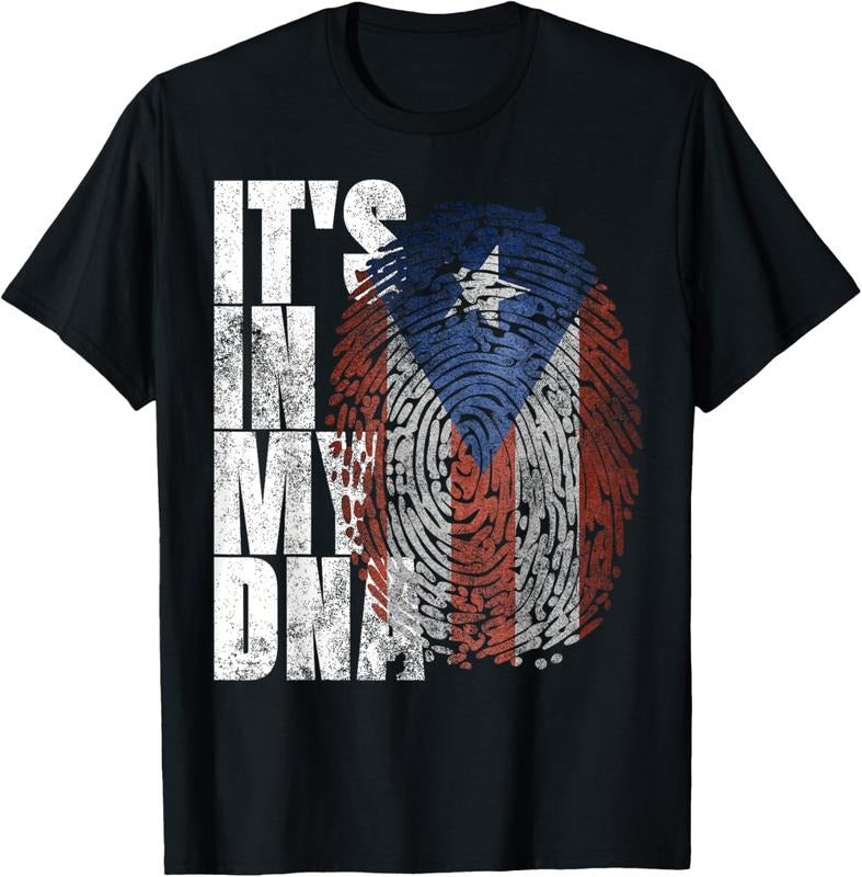100% Cotton It's In My DNA Puerto Rican Gifts Hispanic Puerto Rico Flag T-Shirt Hoodie, Sweatshirt | GrindPrints.com