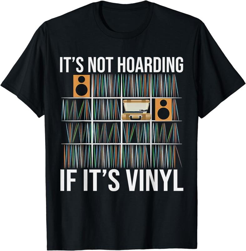 [100% Cotton]It's Not Hoarding If It's Vinyl Funny Vinyl Records Lover T-Shirt Hoodie, Sweatshirt | GrindPrints.com