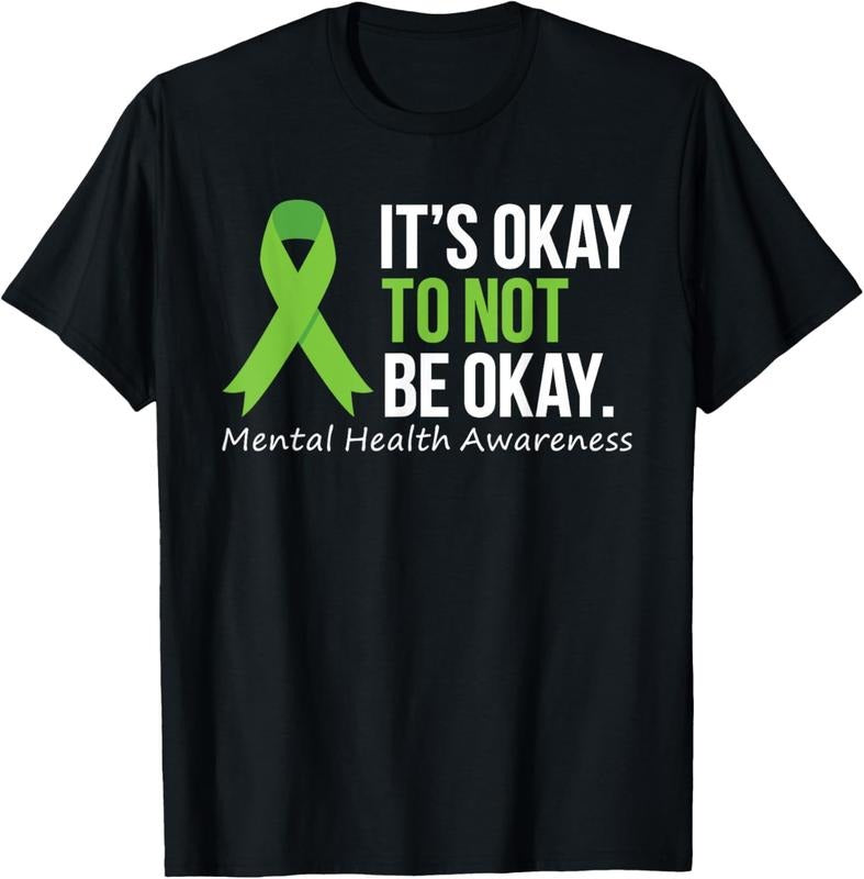 100% Cotton Its Okay To Not Be Okay Shirt Mental Health Awareness Ribbon T-Shirt Hoodie, Sweatshirt | GrindPrints.com