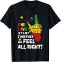 100% Cotton Jamaica 1 Love Reggae Caribbean Together & Feel Alright T-Shirt Hoodie, Sweatshirt | GrindPrints.com
