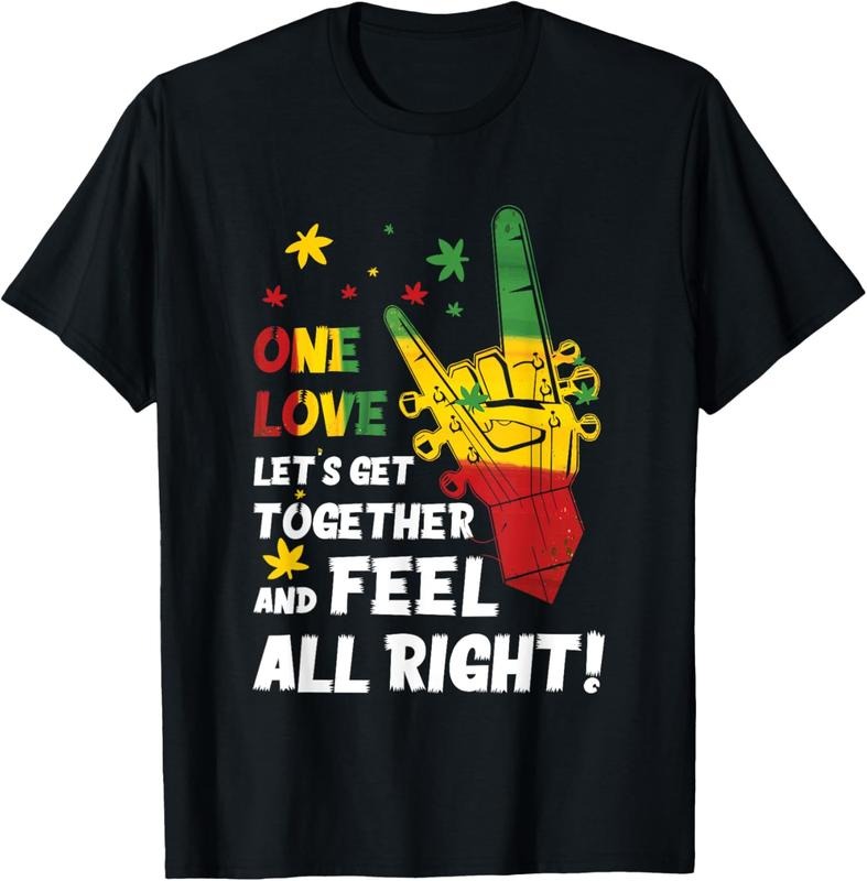 100% Cotton Jamaica 1 Love Reggae Caribbean Together & Feel Alright T-Shirt Hoodie, Sweatshirt | GrindPrints.com