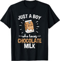 100% Cotton Just A Boy Who Loves Chocolate Milk T-Shirt Hoodie, Sweatshirt | GrindPrints.com