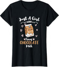 100% Cotton Just A Girl Who Loves Chocolate Milk T-Shirt Hoodie, Sweatshirt | GrindPrints.com