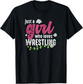 100% Cotton Just A Girl Who Loves Wrestling - Wrestler T-Shirt Hoodie, Sweatshirt | GrindPrints.com
