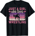 100% Cotton Just A Girl Who Loves Wrestling Girl Wrestle Outfit Wrestler T-Shirt Hoodie, Sweatshirt | GrindPrints.com