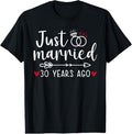 100% Cotton Just Married Couples Funny Husband Wife 30th Anniversary T-Shirt Hoodie, Sweatshirt | GrindPrints.com