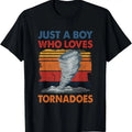 100% Cotton Just a Boy Who Loves Tornado Weather Storm Tornado Chaser T-Shirt Hoodie, Sweatshirt | GrindPrints.com