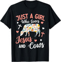100% Cotton Just a Girl Who Loves Jesus and Cows: Faithful Farming T-Shirt Hoodie, Sweatshirt | GrindPrints.com