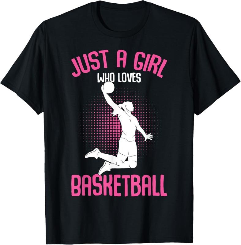 100% Cotton Just a Girl who loves Basketball s Girls T-Shirt Hoodie, Sweatshirt | GrindPrints.com