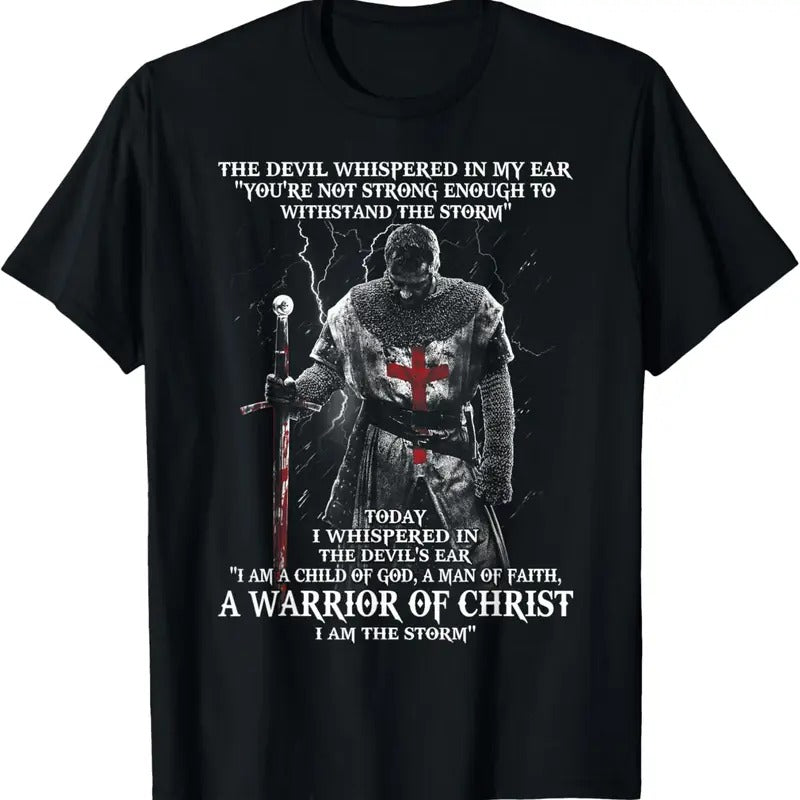 100% Cotton Knight templar A Warrior of christ Tshirt T-Shirt Hoodie, Sweatshirt | GrindPrints.com