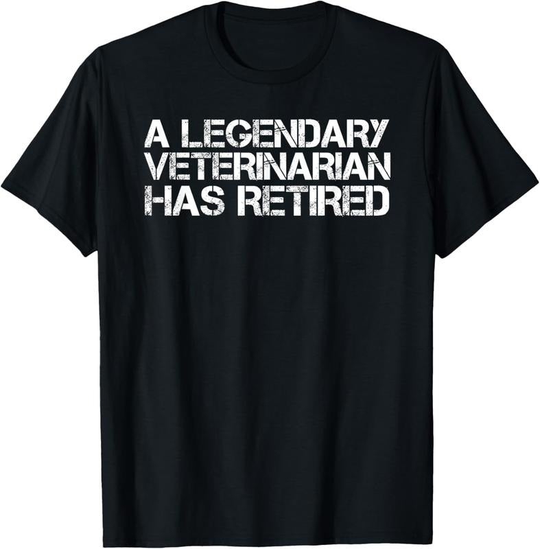 100% Cotton LEGENDARY VETERINARIAN HAS RETIRED Funny Retirement Vet Gift T-Shirt Hoodie, Sweatshirt | GrindPrints.com