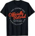100% Cotton Legend Officially Retired" Men's Funny Retirement T-Shirt