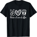 100% Cotton Leopard Peace Love Coffee Lovers Hippie T-Shirt Hoodie, Sweatshirt | GrindPrints.com