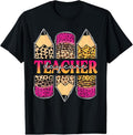100% Cotton Leopard Pencil Daycare Teacher Back To School Teaching T-Shirt Hoodie, Sweatshirt | GrindPrints.com