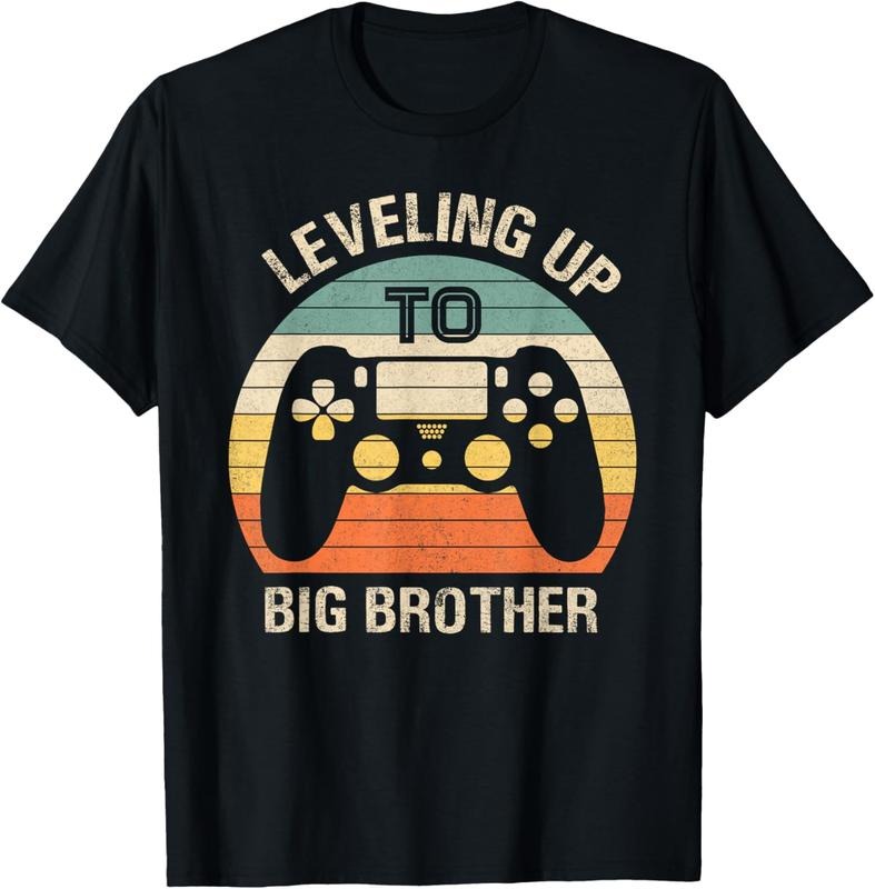 100% Cotton Leveling up to Big Brother 2024 funny gamer vintage  men T-Shirt Hoodie, Sweatshirt | GrindPrints.com