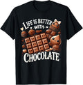 100% Cotton Life Is Better With Chocolate Chocolate Milk T-Shirt Hoodie, Sweatshirt | GrindPrints.com
