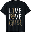 100% Cotton Live Love Cheer Girl Cheerleading Cheerleader Women Cheer T-Shirt Hoodie, Sweatshirt | GrindPrints.com